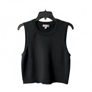 J. Crew Women's sweater shell in premium ultra-fine cotton blend Black. Sz Med